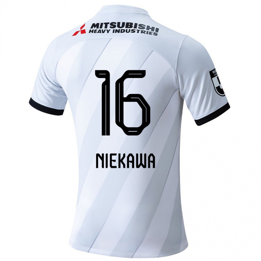 Women Football Ayumi Niekawa #16 White Grey Away Jersey 2024/25 T-Shirt Za