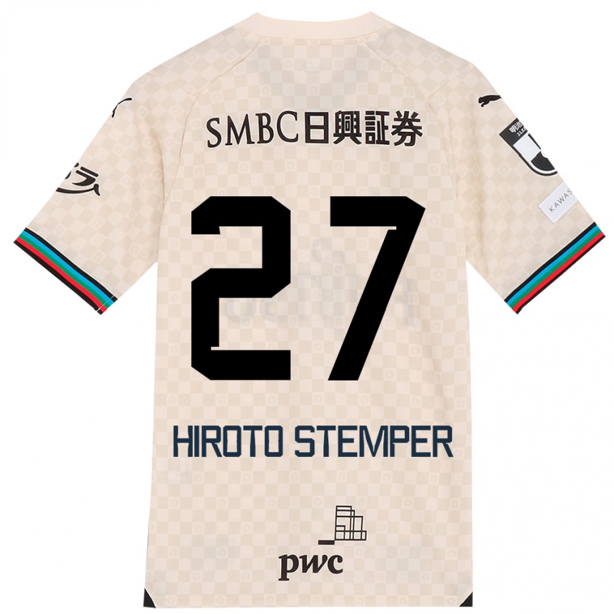 Women Football Luka Hiroto Stemper #27 White Gray Away Jersey 2024/25 T-Shirt Za