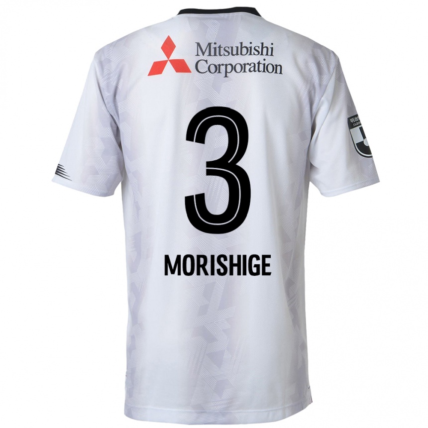 Women Football Masato Morishige #3 White Black Away Jersey 2024/25 T-Shirt Za