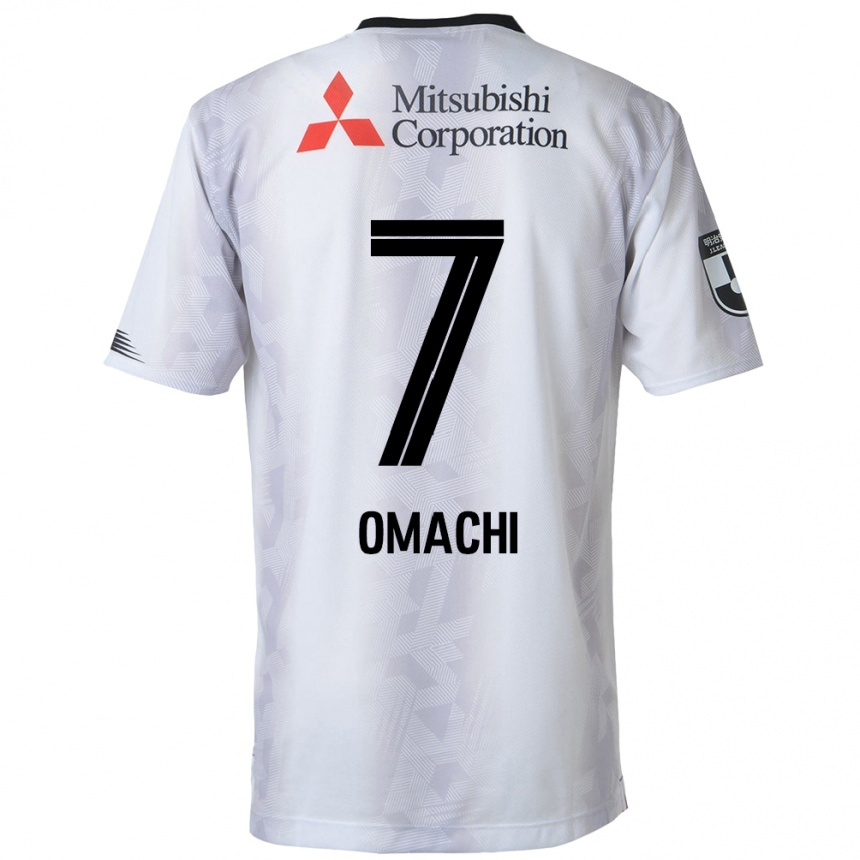 Women Football Hyugo Omachi #7 White Black Away Jersey 2024/25 T-Shirt Za