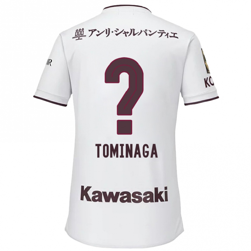 Women Football Niina Tominaga #0 White Red Away Jersey 2024/25 T-Shirt Za