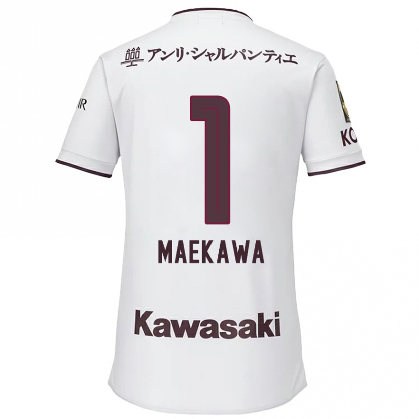 Women Football Daiya Maekawa #1 White Red Away Jersey 2024/25 T-Shirt Za