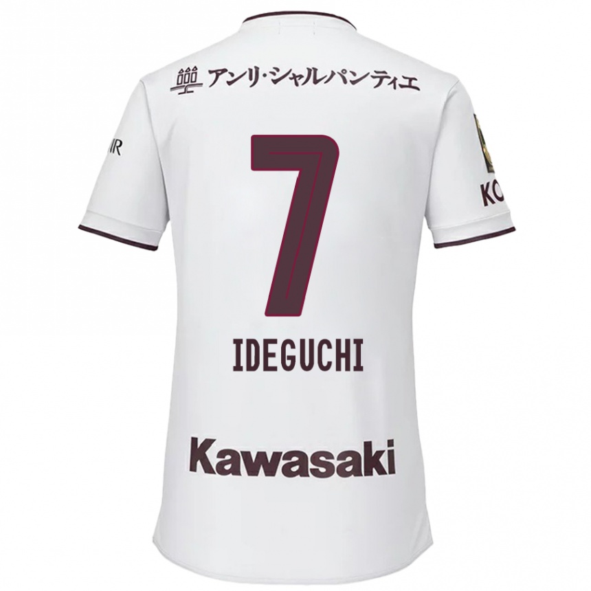 Women Football Yosuke Ideguchi #7 White Red Away Jersey 2024/25 T-Shirt Za