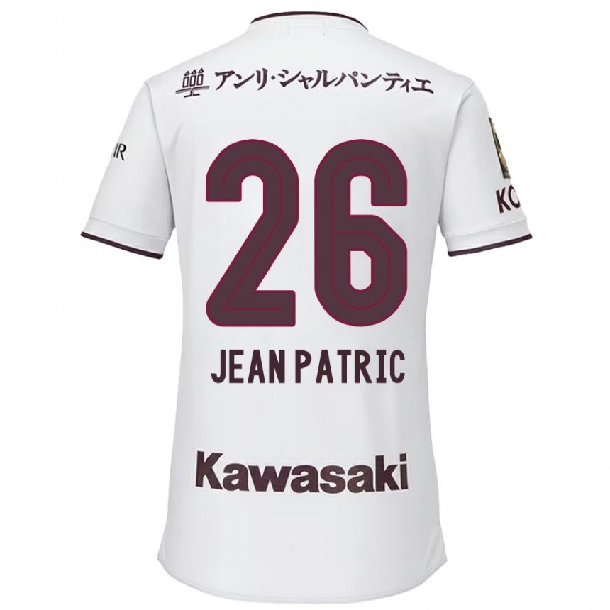 Women Football Jean Patric #26 White Red Away Jersey 2024/25 T-Shirt Za