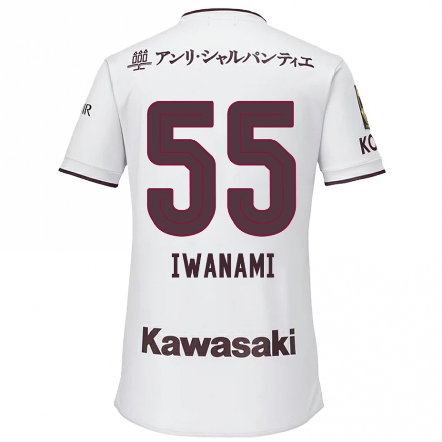 Women Football Takuya Iwanami #55 White Red Away Jersey 2024/25 T-Shirt Za