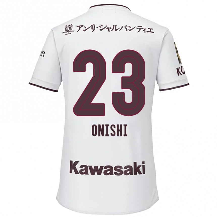 Women Football Sota Onishi #23 White Red Away Jersey 2024/25 T-Shirt Za