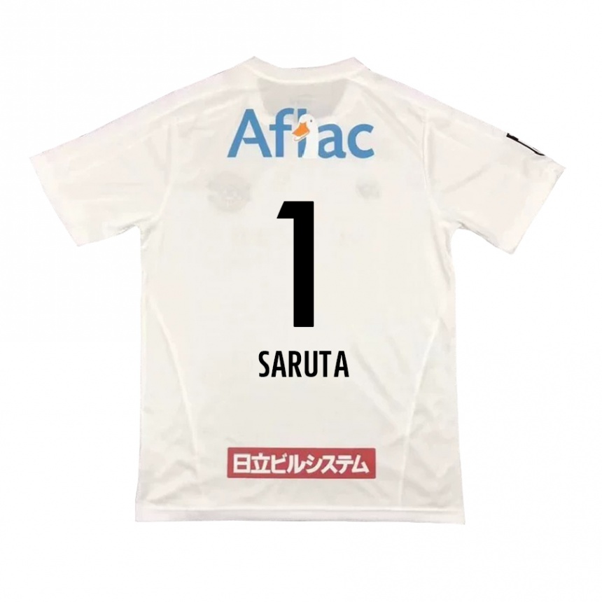 Women Football Haruki Saruta #1 White Black Away Jersey 2024/25 T-Shirt Za