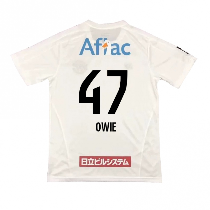 Women Football William Owie #47 White Black Away Jersey 2024/25 T-Shirt Za