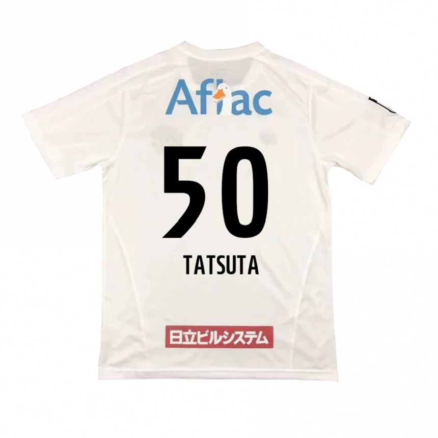 Women Football Yugo Tatsuta #50 White Black Away Jersey 2024/25 T-Shirt Za