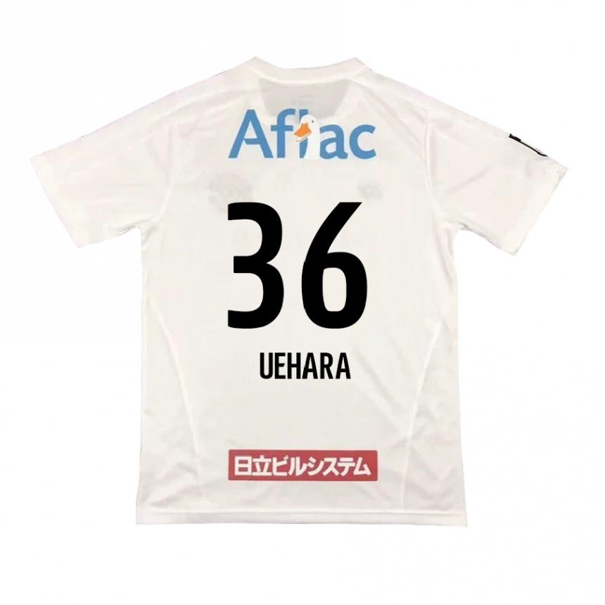 Women Football Reo Uehara #36 White Black Away Jersey 2024/25 T-Shirt Za