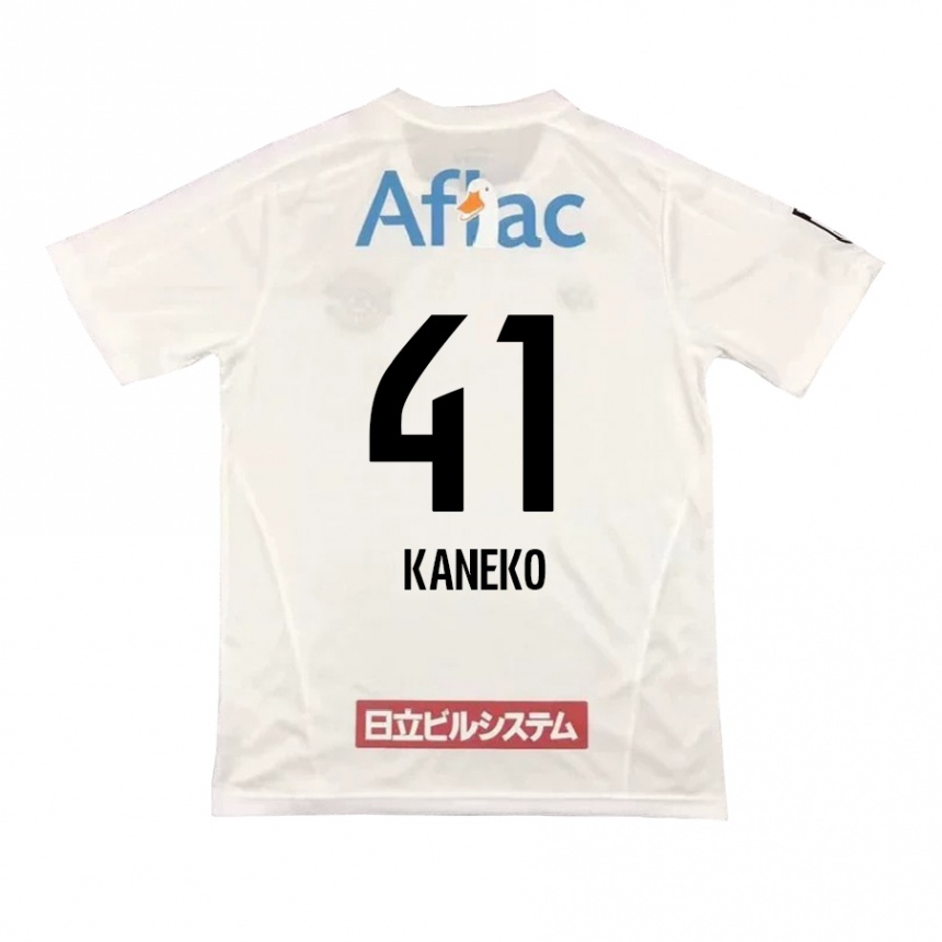 Women Football Yushin Kaneko #41 White Black Away Jersey 2024/25 T-Shirt Za