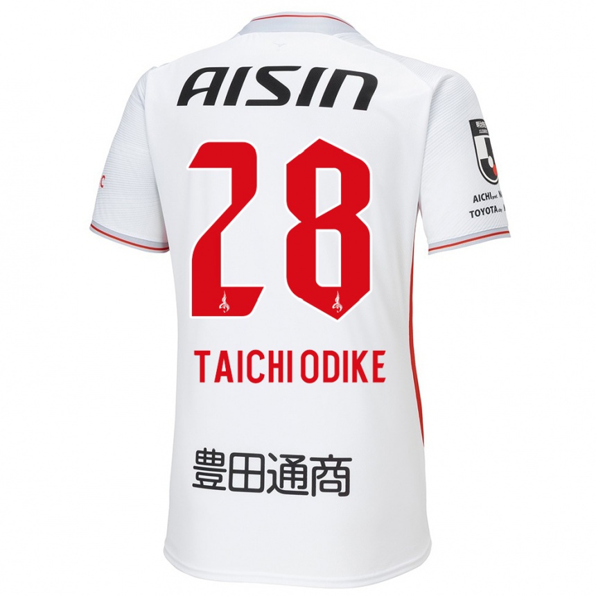 Women Football Chisom Taichi Odike #28 White Yellow Red Away Jersey 2024/25 T-Shirt Za