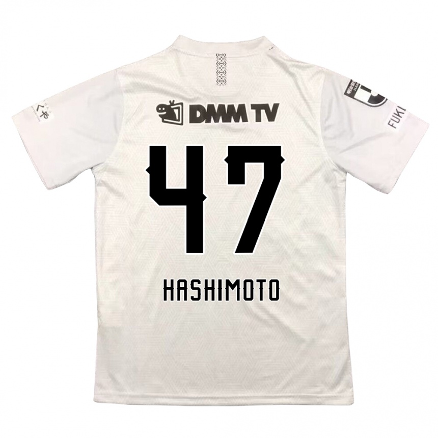 Women Football Yu Hashimoto #47 Gray Black Away Jersey 2024/25 T-Shirt Za