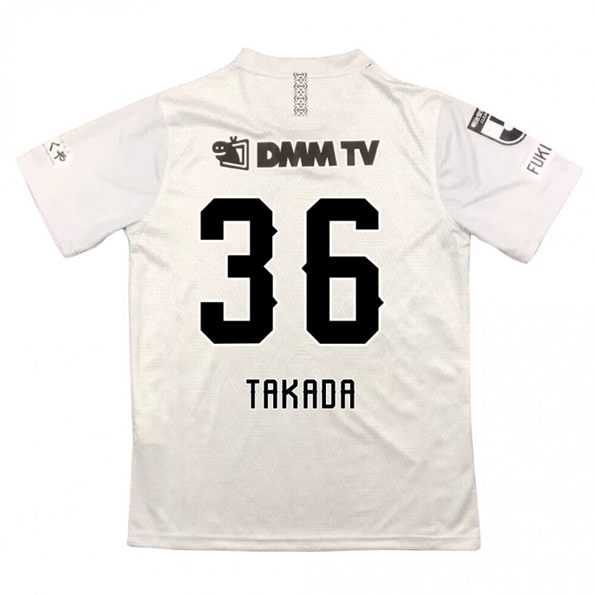 Women Football Seiya Takada #36 Gray Black Away Jersey 2024/25 T-Shirt Za