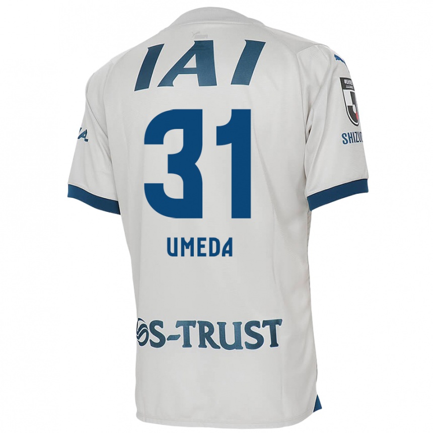 Women Football Togo Umeda #31 White Blue Away Jersey 2024/25 T-Shirt Za