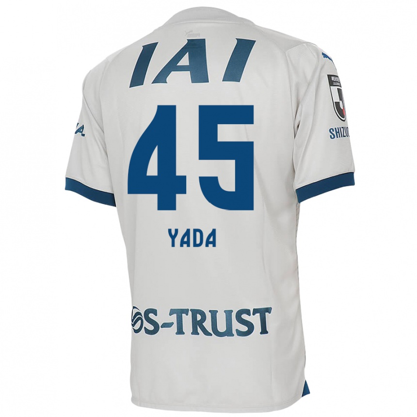 Women Football Ryunosuke Yada #45 White Blue Away Jersey 2024/25 T-Shirt Za