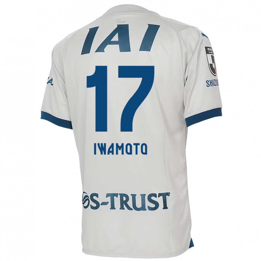 Women Football Shogo Iwamoto #17 White Blue Away Jersey 2024/25 T-Shirt Za