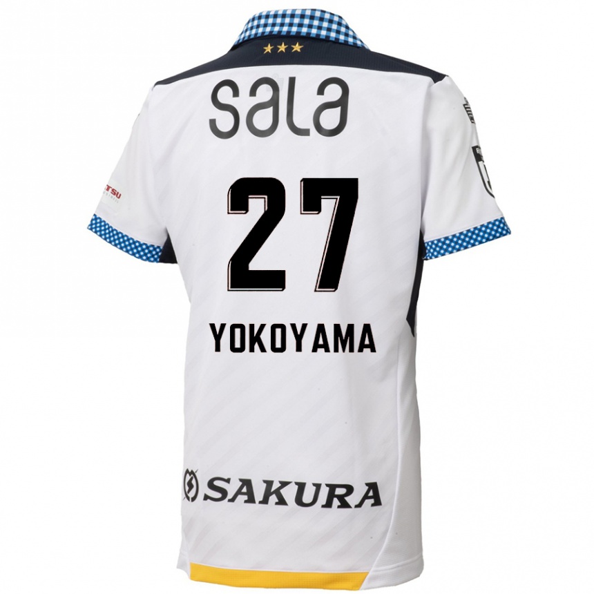 Women Football Kota Yokoyama #27 White Black Away Jersey 2024/25 T-Shirt Za