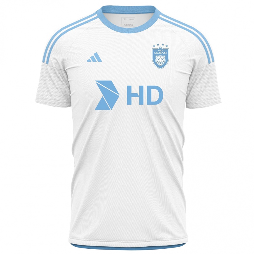 Women Football Hyeon-Ho Moon #37 White Blue Away Jersey 2024/25 T-Shirt Za