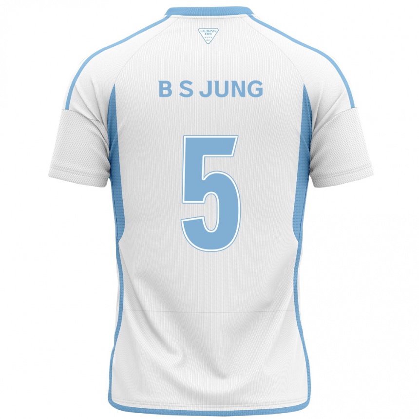 Women Football Seong-Bin Jung #5 White Blue Away Jersey 2024/25 T-Shirt Za