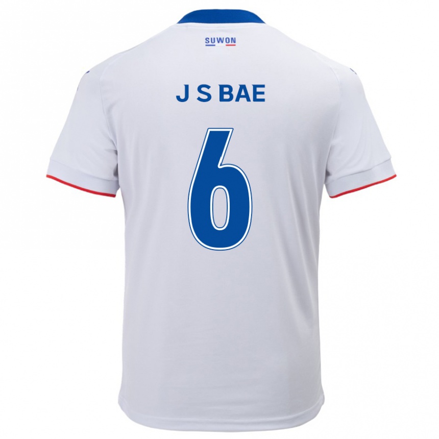 Women Football Seo-Joon Bae #6 White Blue Away Jersey 2024/25 T-Shirt Za