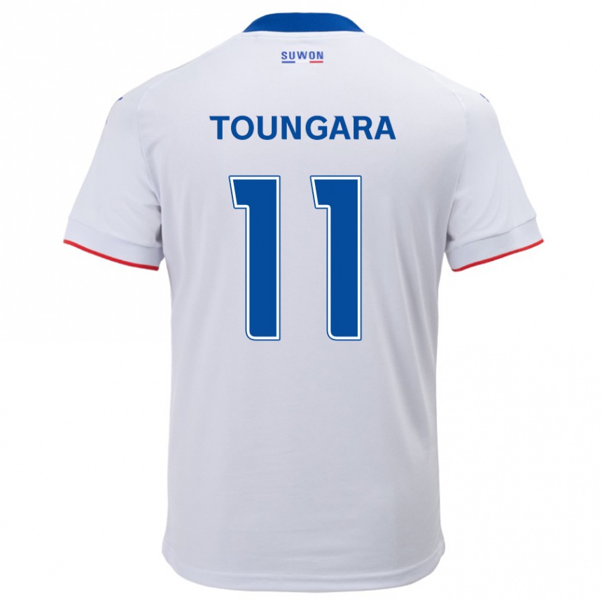 Women Football Aboubacar Toungara #11 White Blue Away Jersey 2024/25 T-Shirt Za