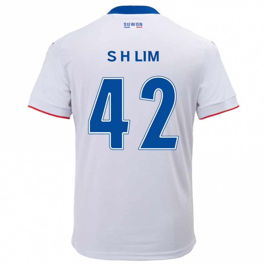 Women Football Hyun-Sub Lim #42 White Blue Away Jersey 2024/25 T-Shirt Za