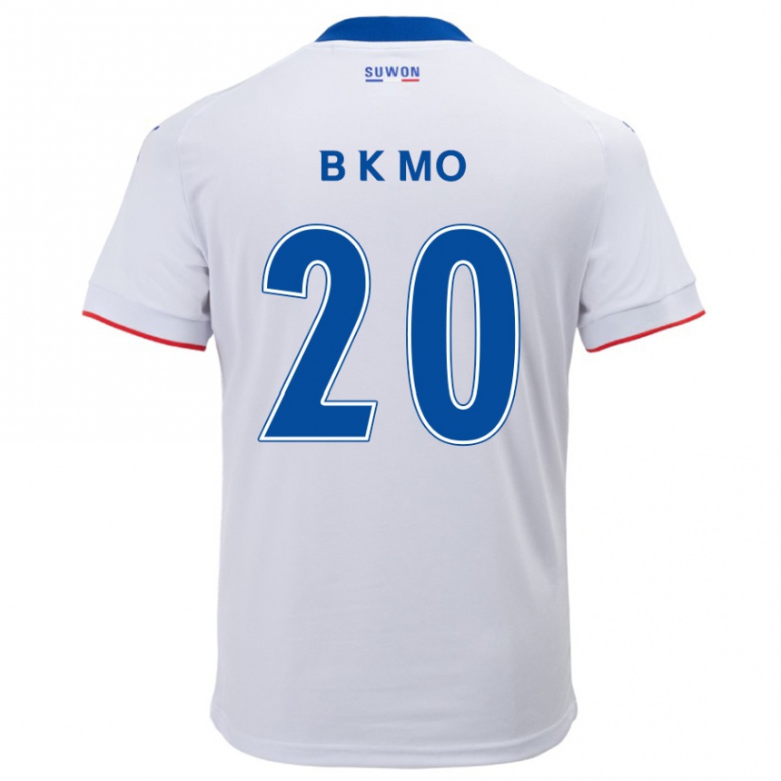 Women Football Kyung-Bin Mo #20 White Blue Away Jersey 2024/25 T-Shirt Za