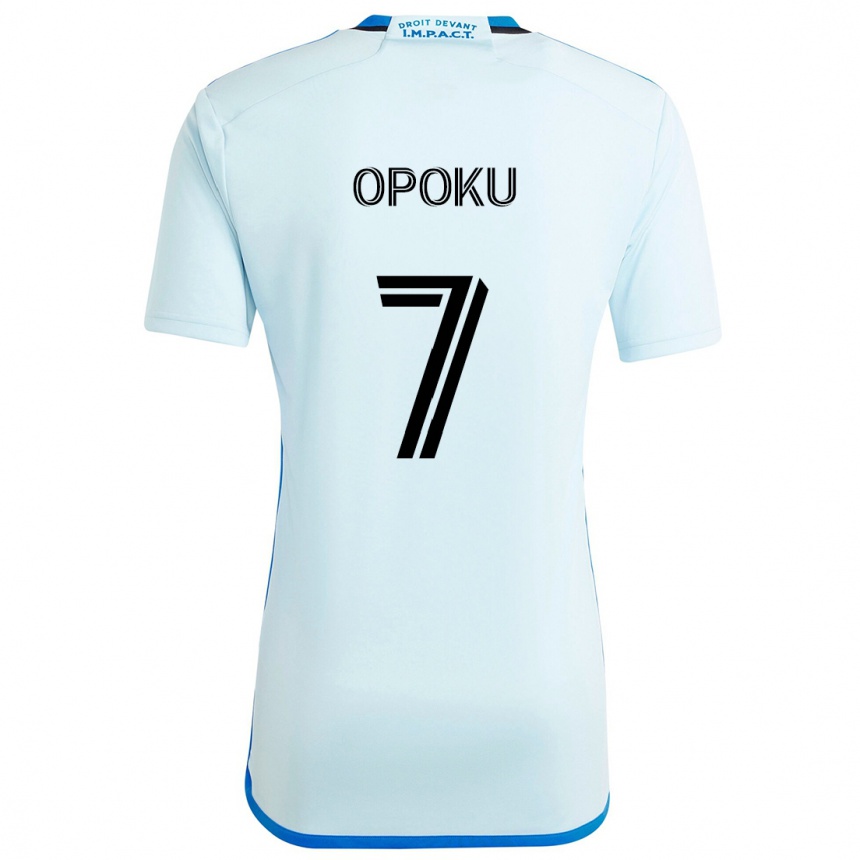 Women Football Kwadwo Opoku #7 Ice Blue Away Jersey 2024/25 T-Shirt Za