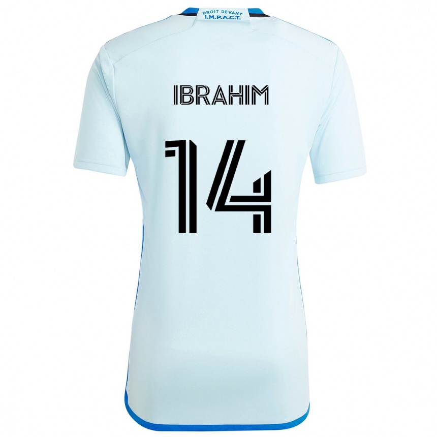 Women Football Sunusi Ibrahim #14 Ice Blue Away Jersey 2024/25 T-Shirt Za