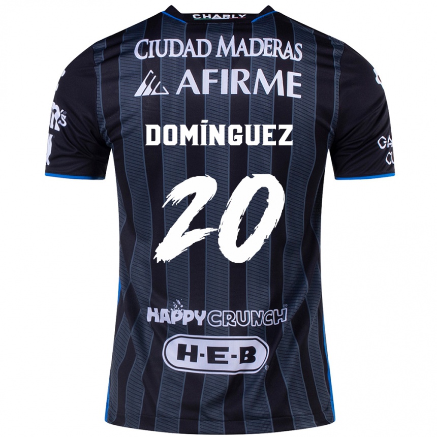 Women Football Misael Domínguez #20 White Black Away Jersey 2024/25 T-Shirt Za