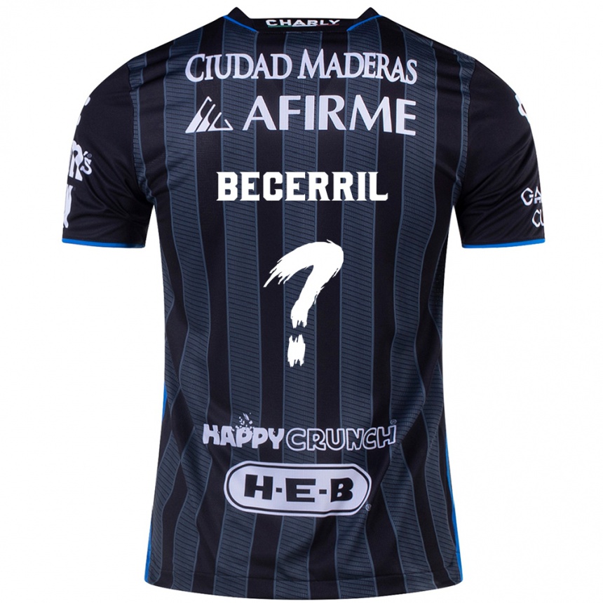 Women Football Abner Becerril #0 White Black Away Jersey 2024/25 T-Shirt Za