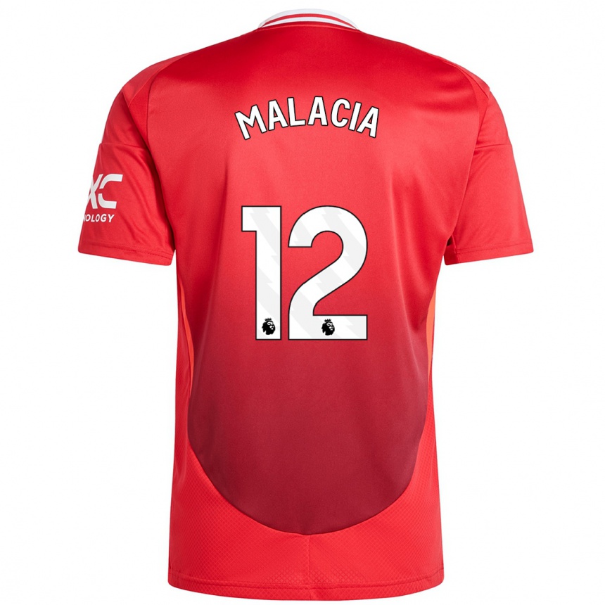 Kids Football Tyrell Malacia #12 Bright Red Home Jersey 2024/25 T-Shirt Za