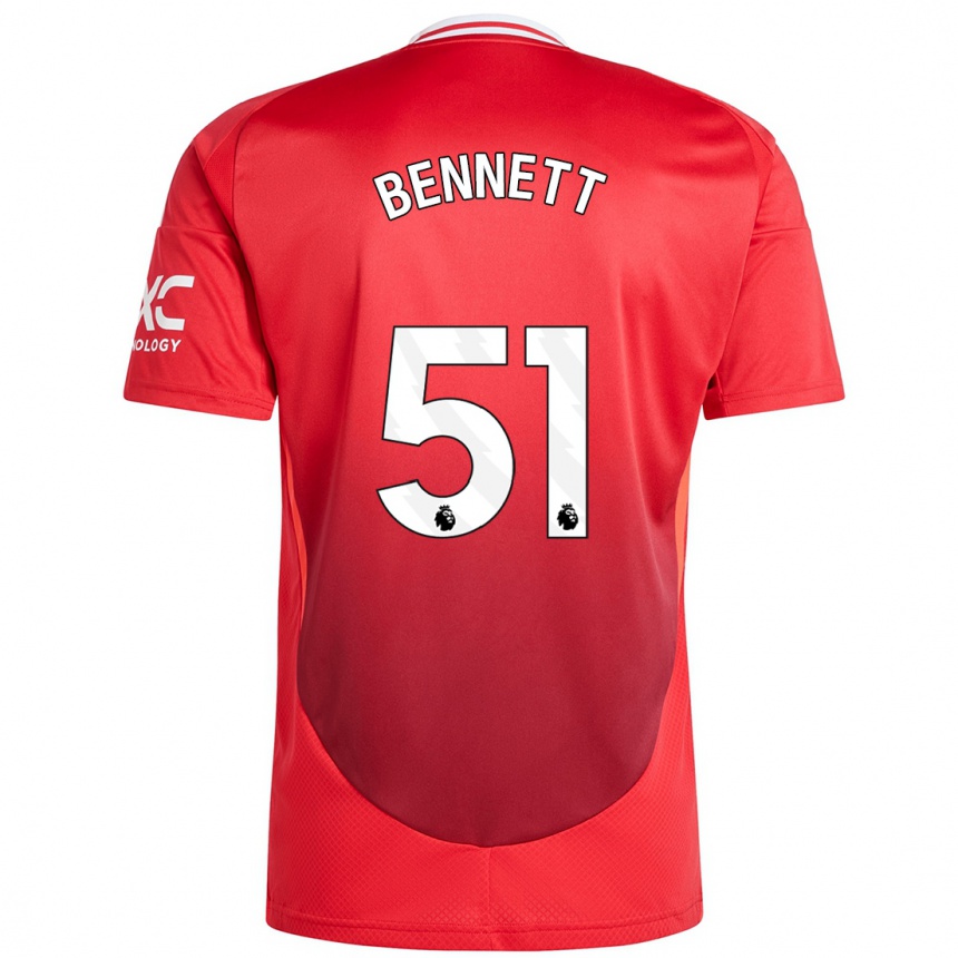 Kids Football Rhys Bennett #51 Bright Red Home Jersey 2024/25 T-Shirt Za