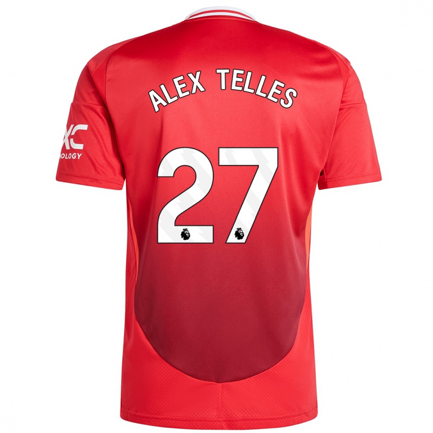 Kids Football Alex Nicolao Telles #27 Bright Red Home Jersey 2024/25 T-Shirt Za