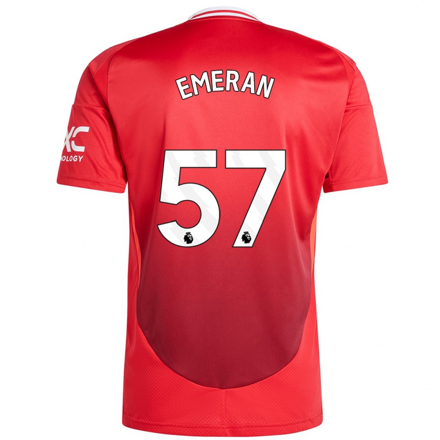 Kids Football Noam Emeran #57 Bright Red Home Jersey 2024/25 T-Shirt Za