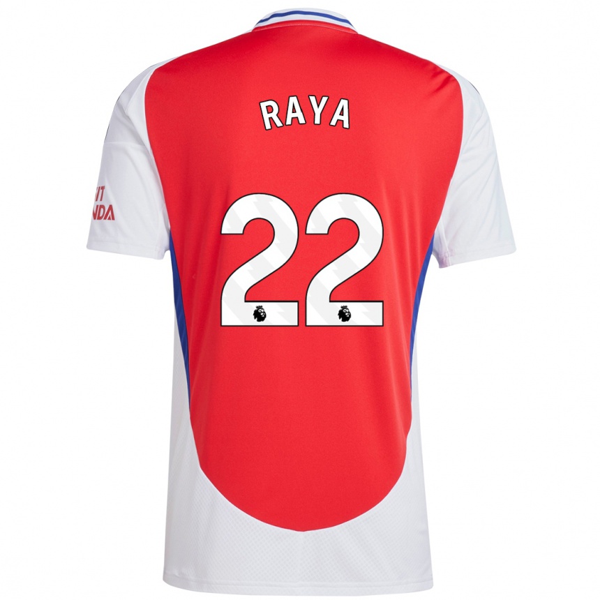 Kids Football David Raya #22 Red White Home Jersey 2024/25 T-Shirt Za