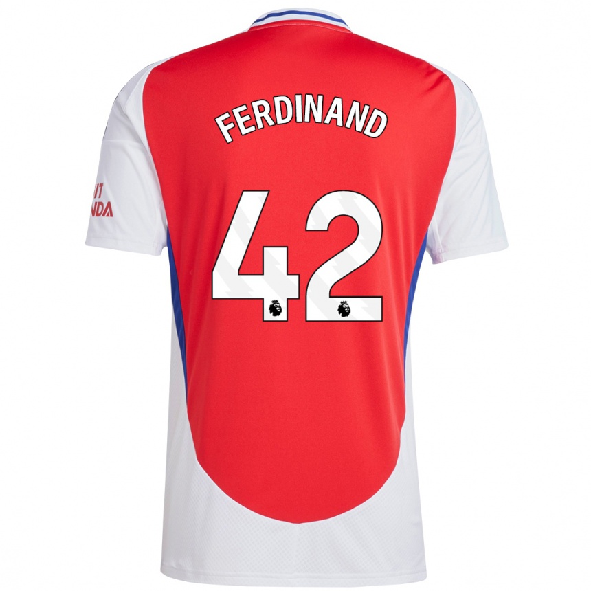 Kids Football Seb Ferdinand #42 Red White Home Jersey 2024/25 T-Shirt Za