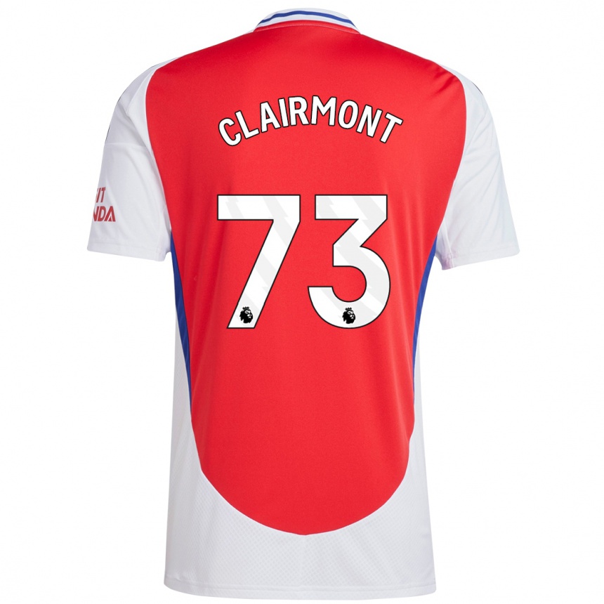 Kids Football Reece Clairmont #73 Red White Home Jersey 2024/25 T-Shirt Za