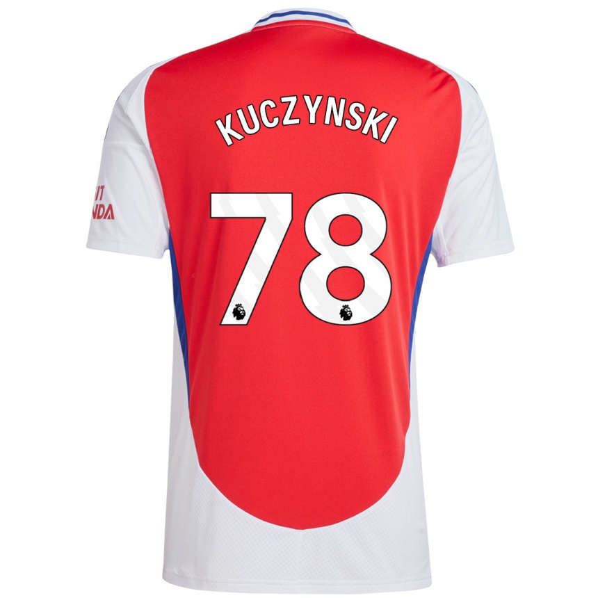 Kids Football Max Kuczynski #78 Red White Home Jersey 2024/25 T-Shirt Za