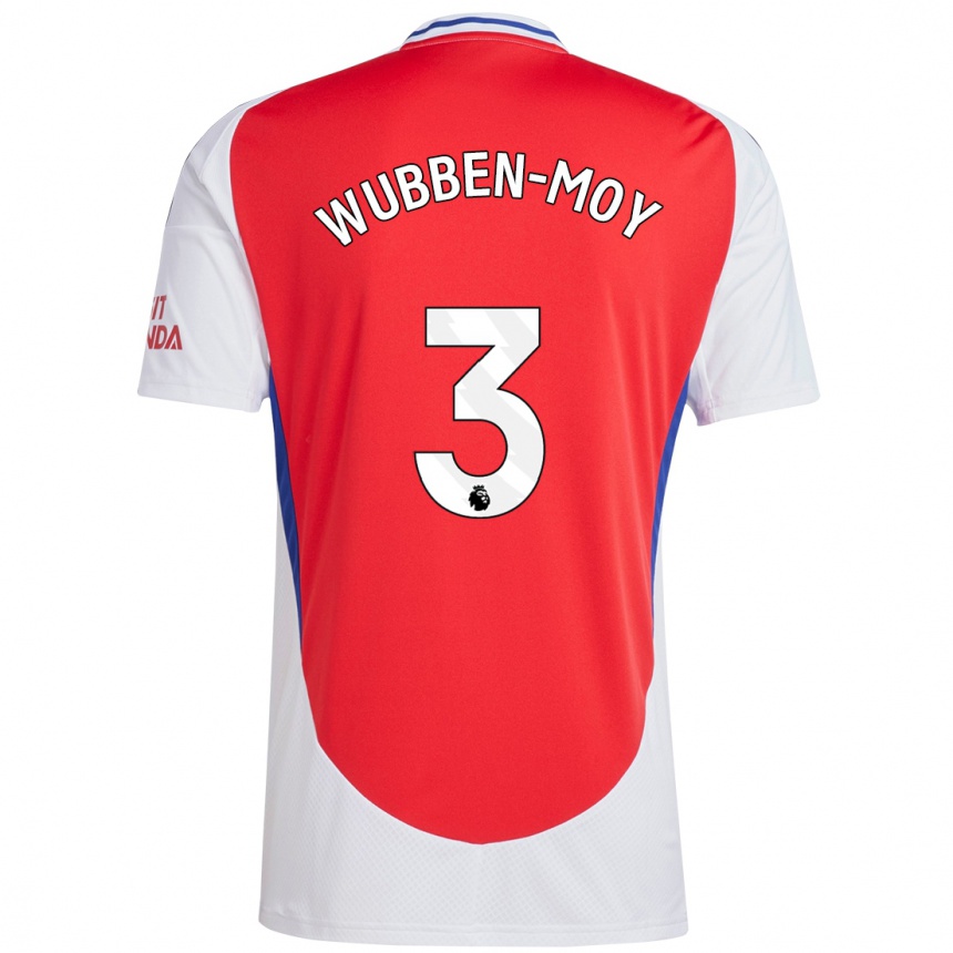 Kids Football Lotte Wubben-Moy #3 Red White Home Jersey 2024/25 T-Shirt Za