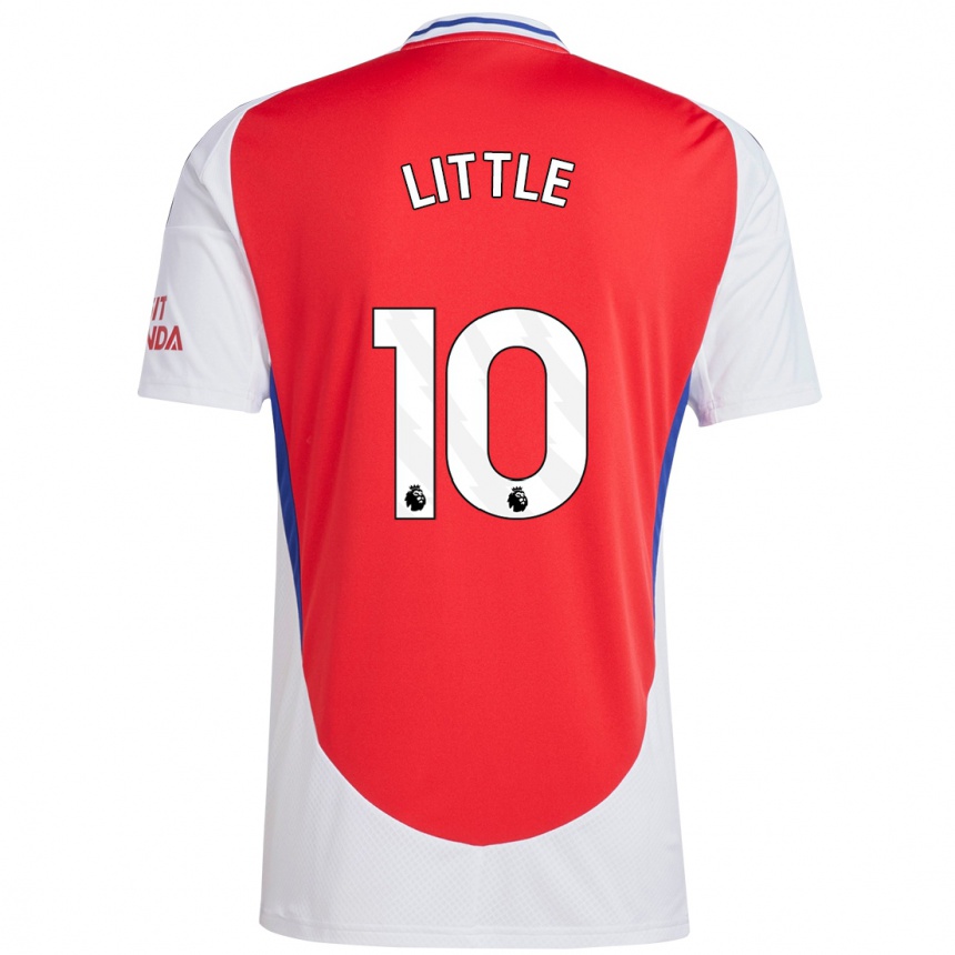 Kids Football Kim Little #10 Red White Home Jersey 2024/25 T-Shirt Za