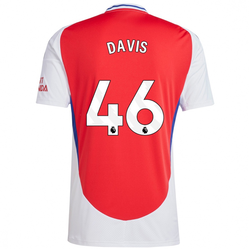 Kids Football Timi Davis #46 Red White Home Jersey 2024/25 T-Shirt Za