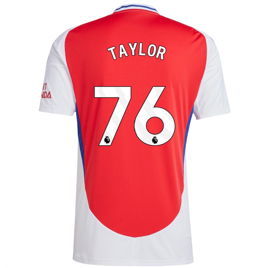 Kids Football Kido Taylor Hart #76 Red White Home Jersey 2024/25 T-Shirt Za