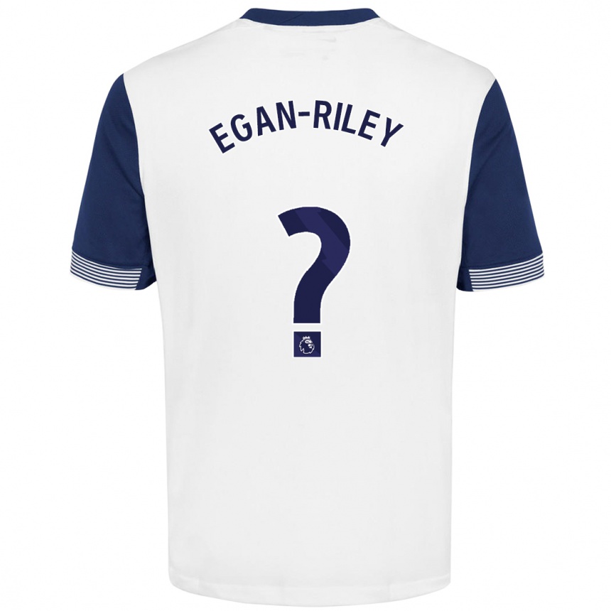 Kids Football Roman Egan-Riley #0 White Blue Home Jersey 2024/25 T-Shirt Za