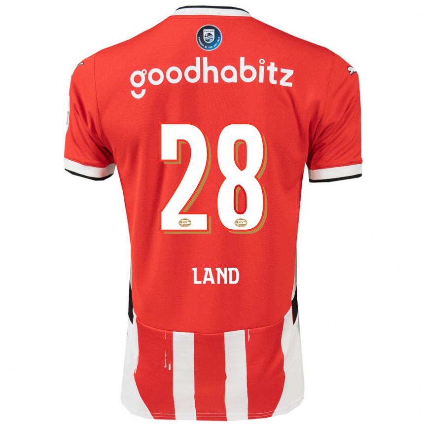 Kids Football Tygo Land #28 Red White Home Jersey 2024/25 T-Shirt Za