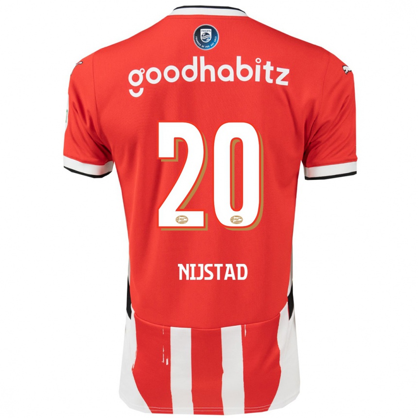 Kids Football Nina Nijstad #20 Red White Home Jersey 2024/25 T-Shirt Za