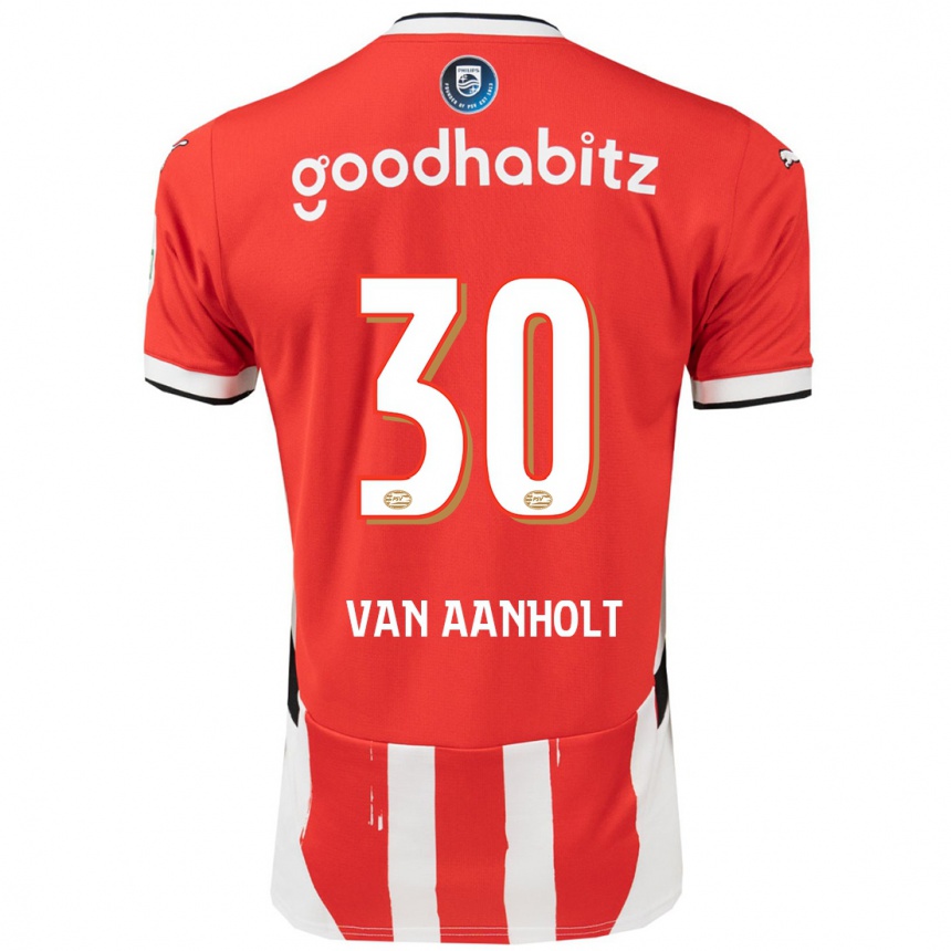 Kids Football Patrick Van Aanholt #30 Red White Home Jersey 2024/25 T-Shirt Za