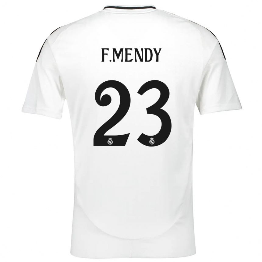 Kids Football Ferland Mendy #23 White Home Jersey 2024/25 T-Shirt Za