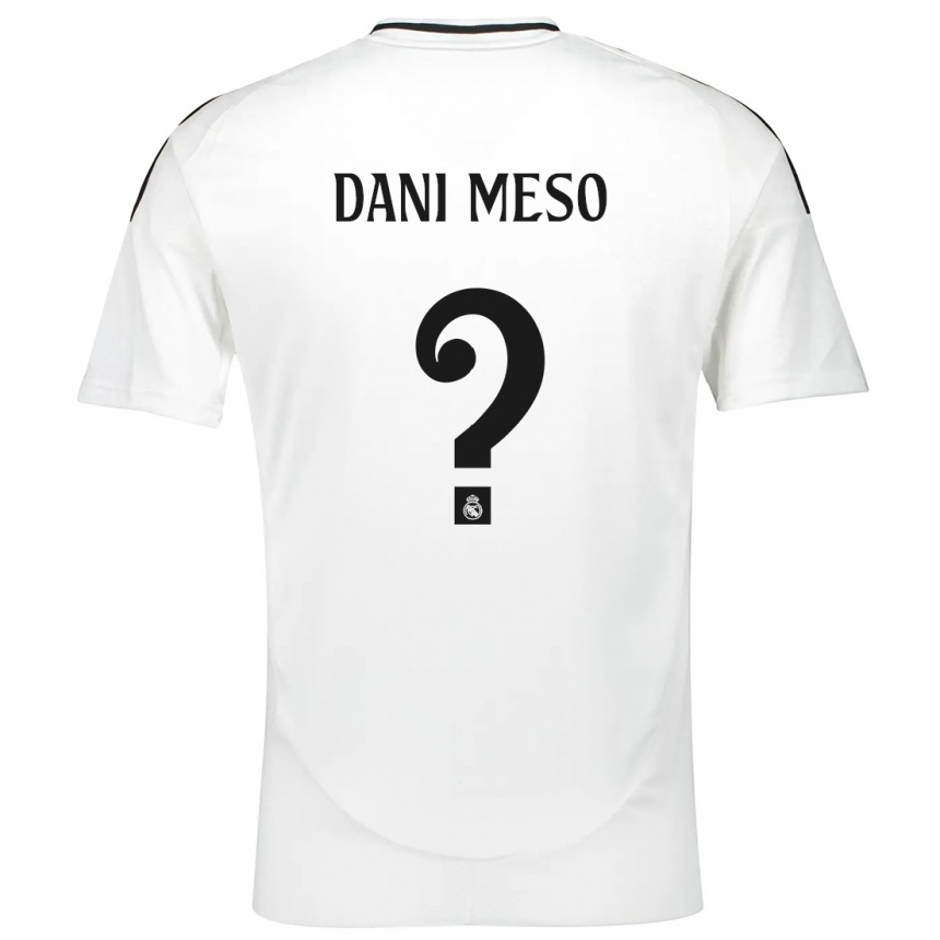 Kids Football Dani Meso #0 White Home Jersey 2024/25 T-Shirt Za